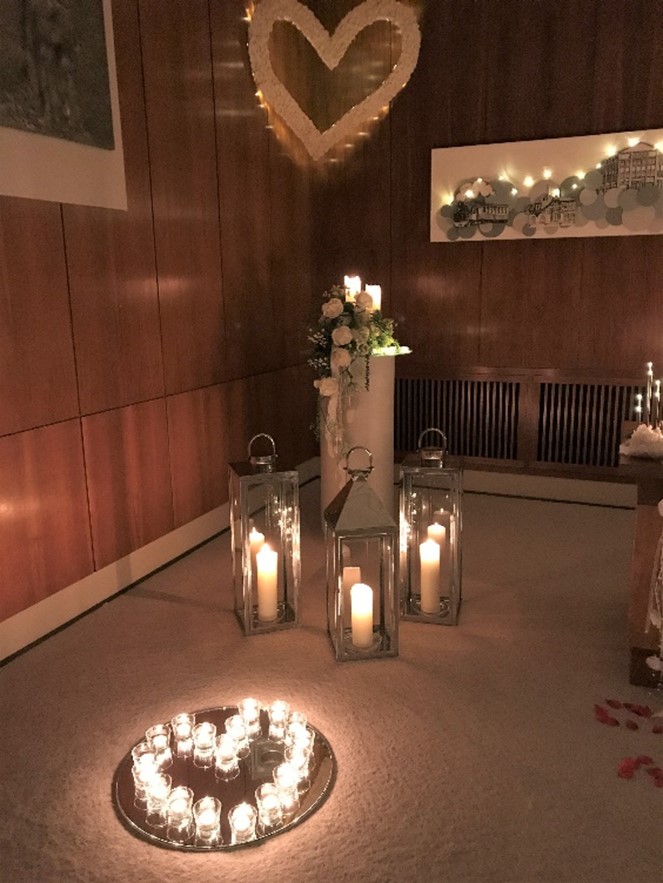 Deko Wandseite Candlelight